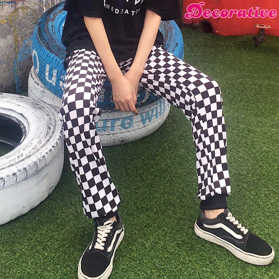 ブロックチェック柄のウエストゴムストレッチジョガーパンツ 原宿系 ファッション 品番 Dctw Decorative デコラティブ のレディースファッション通販 Shoplist ショップリスト