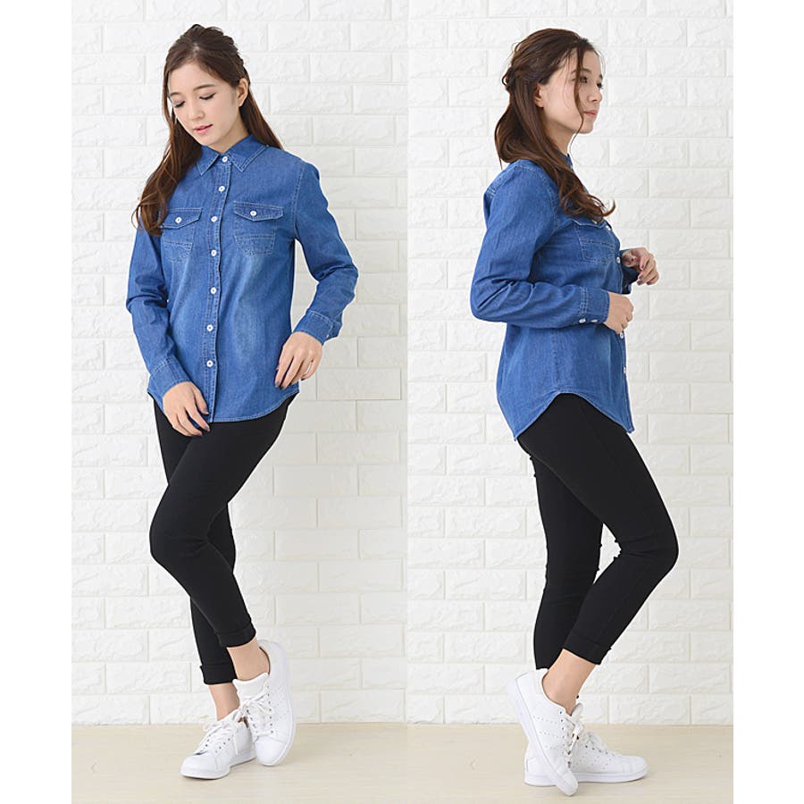 デニムシャツ 長袖 細身 品番 Lclw レースレディース レースレディース のレディース ファッション通販 Shoplist ショップリスト