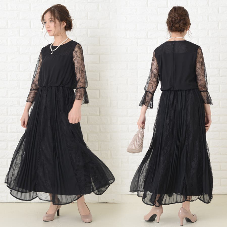 シフォンロングドレス パーティードレス ロング丈[品番