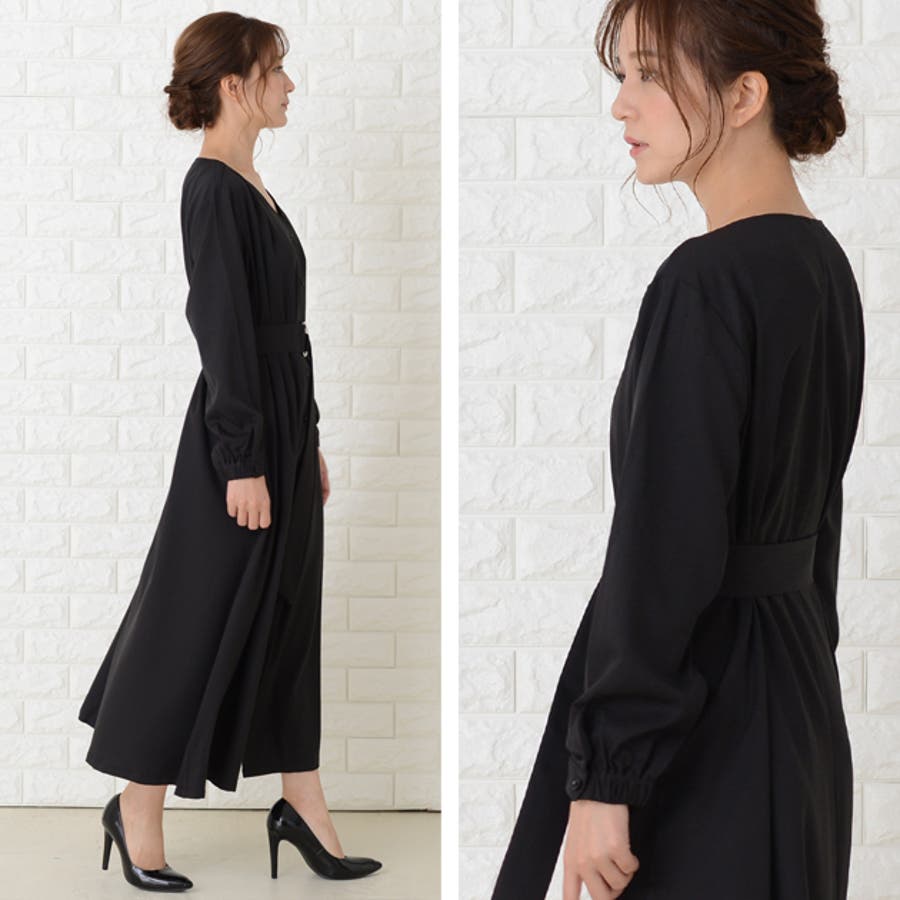 ロングワンピース 長袖 半袖[品番：LCLW0001487]｜レース