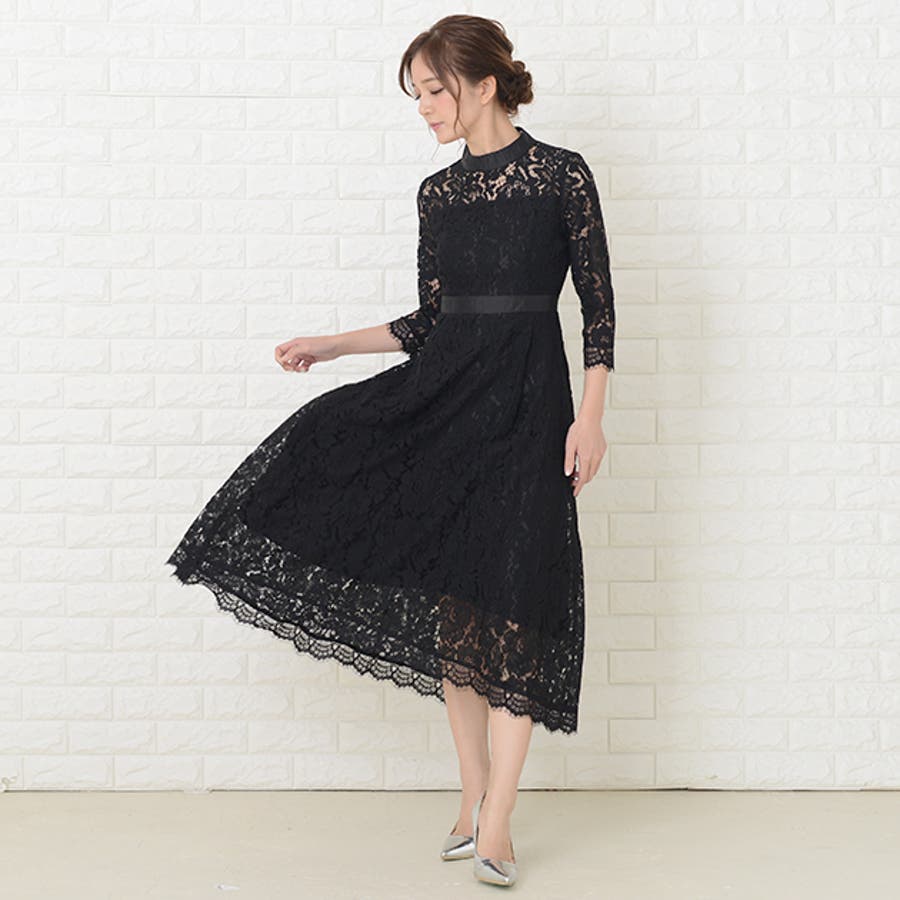 フィッシュテール ハイネック ロング丈ワンピース[品番：LCLW0001569]｜レースレディース （レース レディース）のレディースファッション通販｜SHOPLIST（ショップリスト）