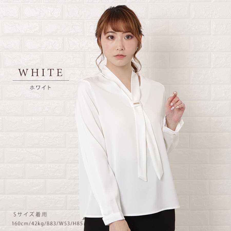 新品 ボウタイ シャツ[品番：LCLW0002417]｜レース ブラウス トップス
