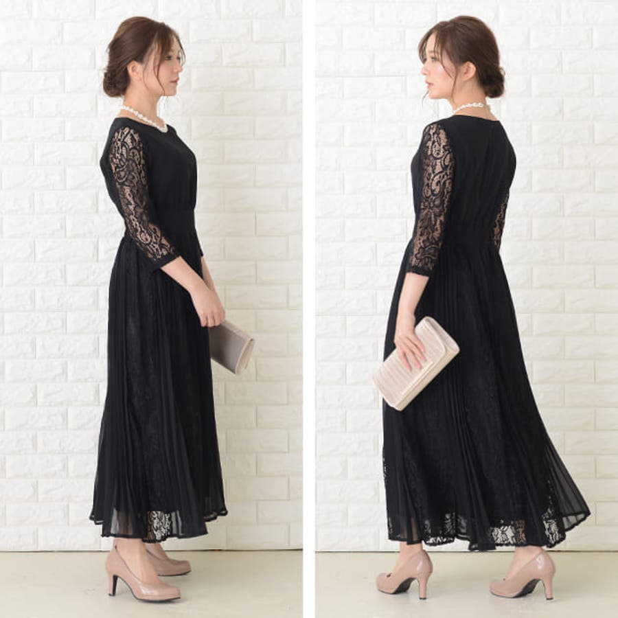 シフォンロングドレス パーティードレス ロング丈[品番