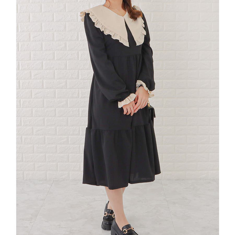 SALE】新品未使用 タグ付 ビッグフリルカラー 細見え パーティー