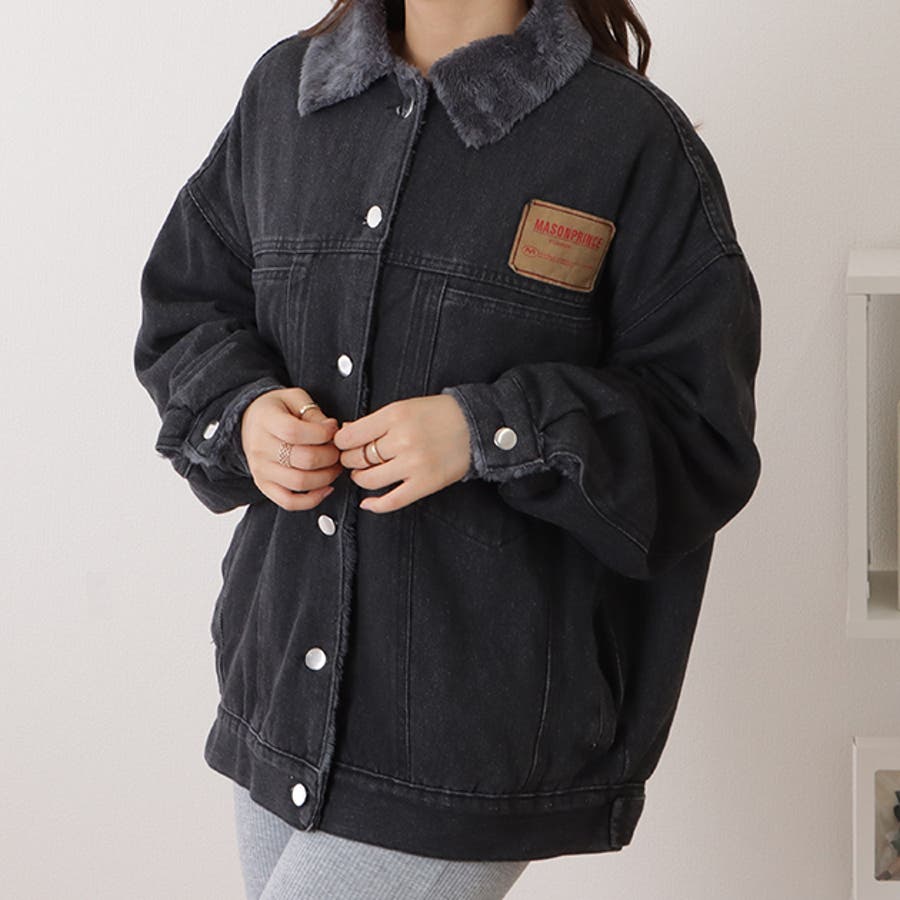 オーバーサイズファー付きデニムジャケット 女性 レディース[品番：LCLW0004443]｜レースレディース  （レースレディース）のレディースファッション通販｜SHOPLIST（ショップリスト）