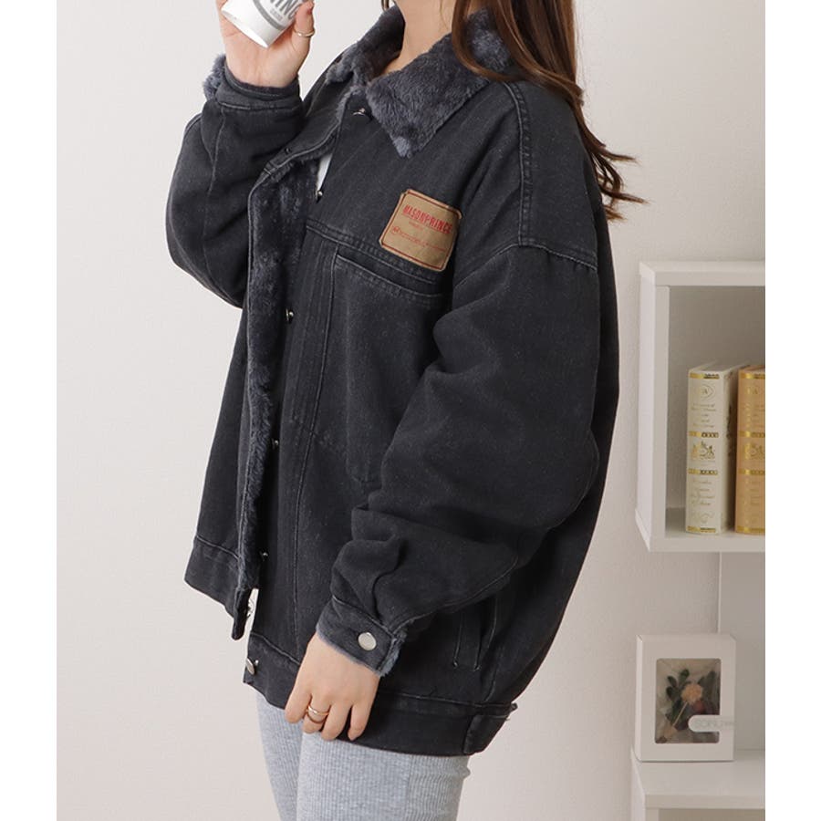 オーバーサイズファー付きデニムジャケット 女性 レディース[品番：LCLW0004443]｜レースレディース （レースレディース）のレディース ファッション通販｜SHOPLIST（ショップリスト）