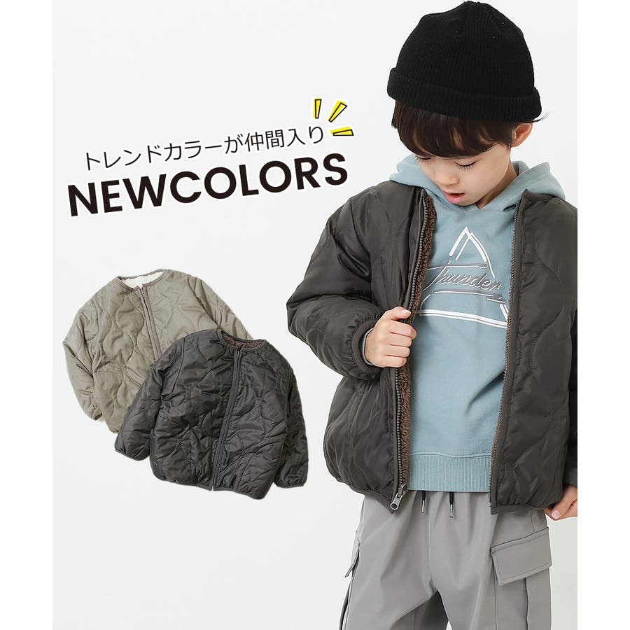 洗えるリバーシブルボアジャケット 子供服 キッズ - devirock