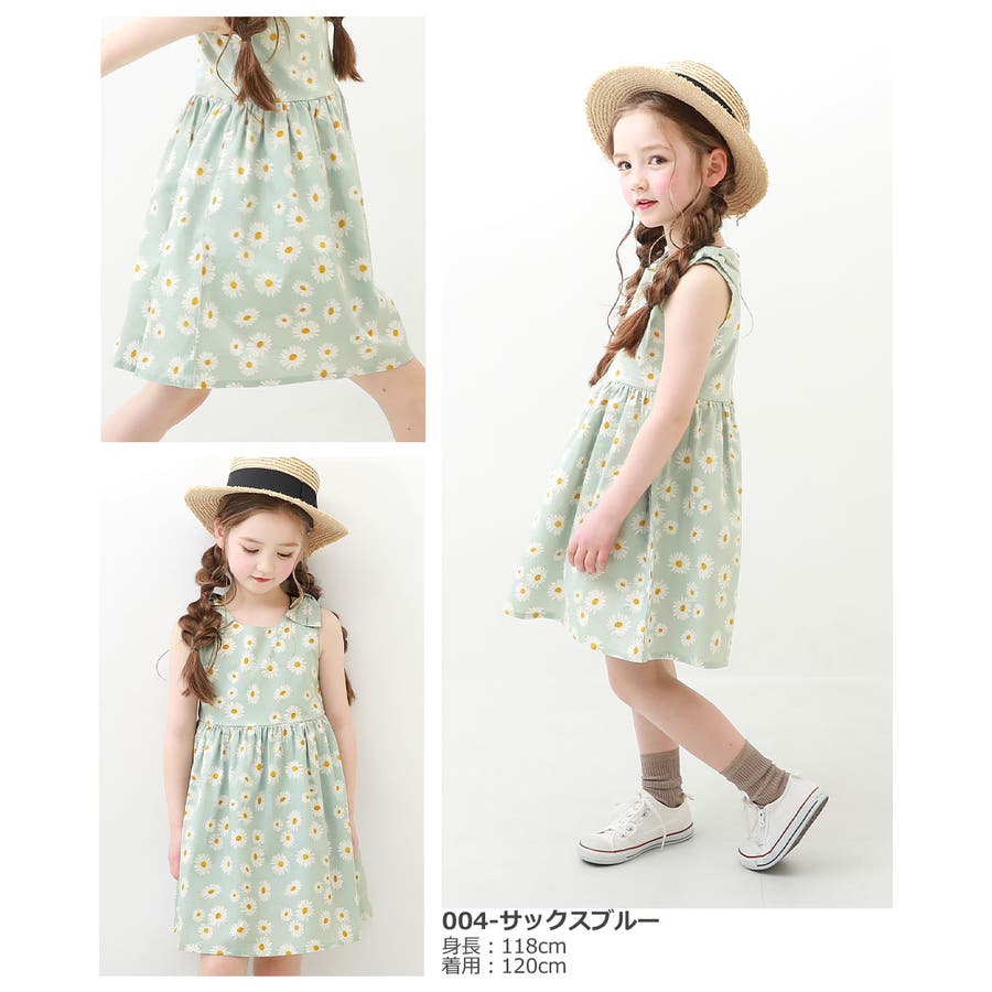 キッズ ノースリーブワンピース ハンドメイド リバティプリント