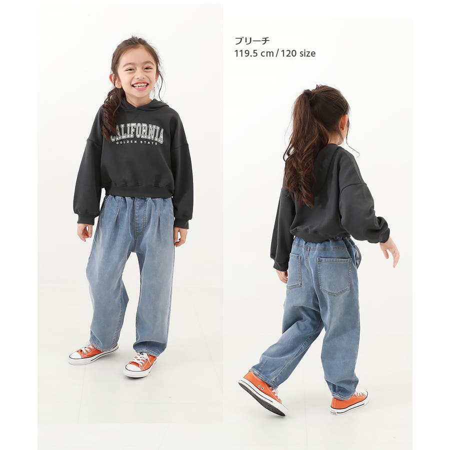 楽デニム ルーズタックパンツ 子供服[品番：VR000009821