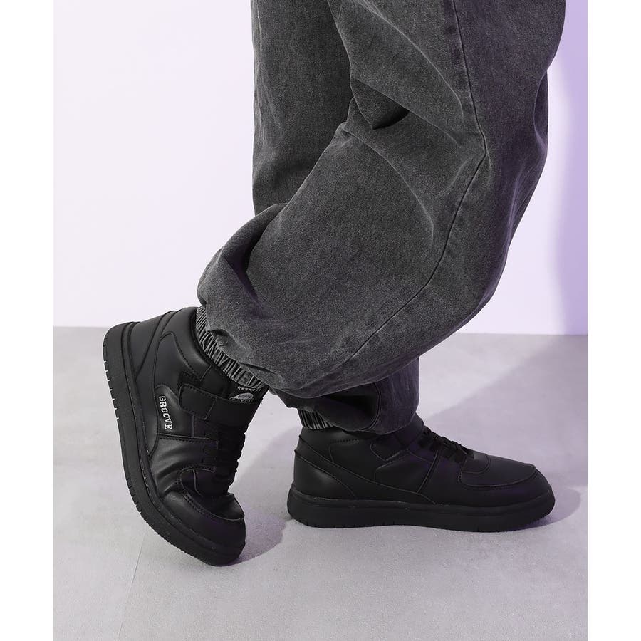 ミッドカットスニーカー 子供服 キッズ[品番：VR000010184