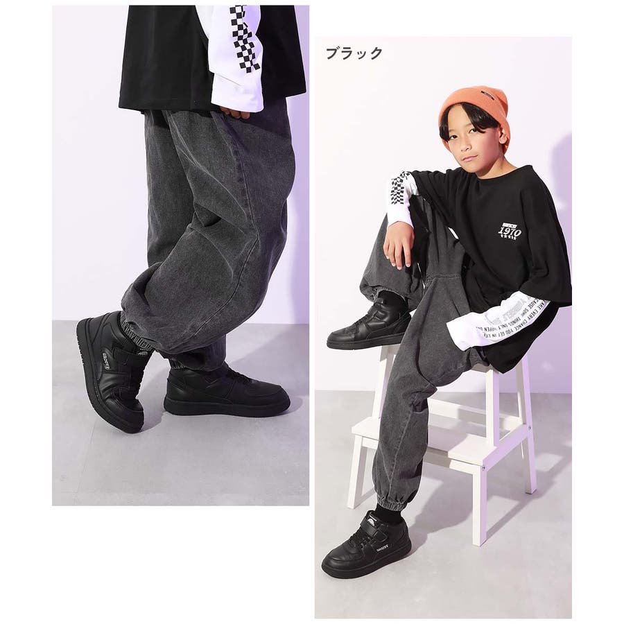 ミッドカットスニーカー 子供服 キッズ[品番：VR000010184