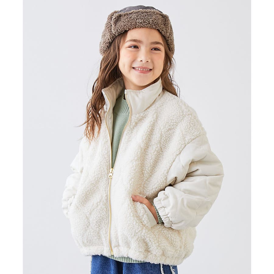 洗える キルティングボア 切り替え[品番：VR000010635]｜devirock