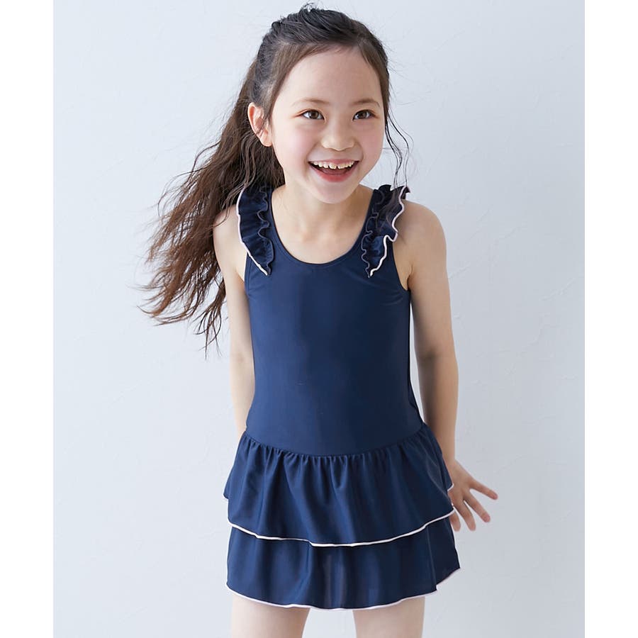 女児フリルセパレートスクール水着 子供服 キッズ[品番