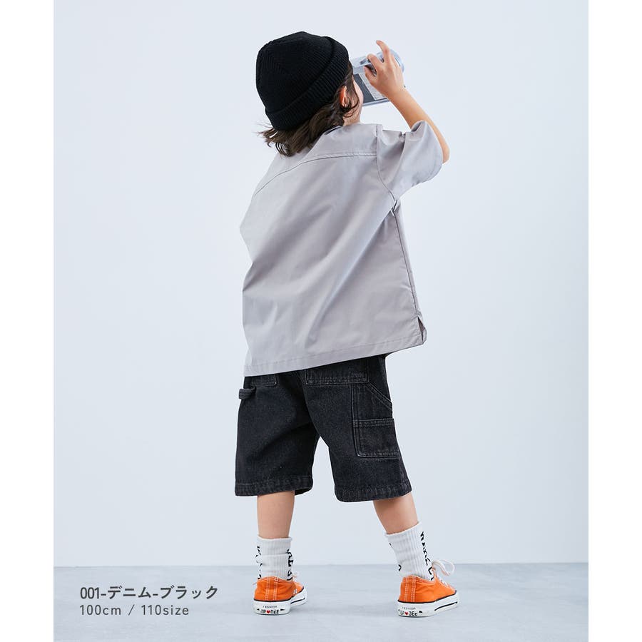 ルーズシルエット デニム  ペインターハーフパンツ[品番：VR000010392]｜devirock（デビロック）のキッズファッション通販｜SHOPLIST（ショップリスト）