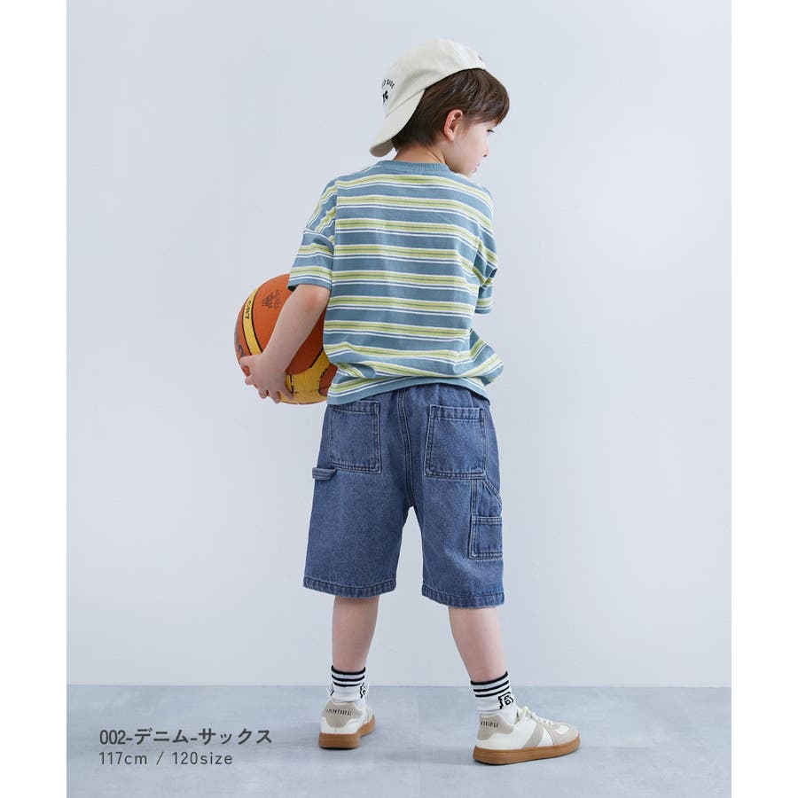 ルーズシルエット デニム  ペインターハーフパンツ[品番：VR000010392]｜devirock（デビロック）のキッズファッション通販｜SHOPLIST（ショップリスト）