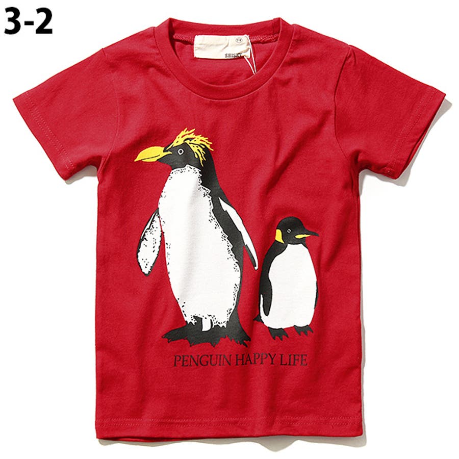 SHISKY ペンギン＆ロゴプリント半袖Tシャツ カットソー][品番