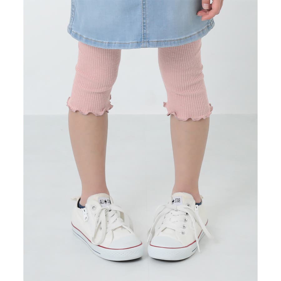 7分丈ナチュラルリブレギンス ベビー 子供服 女の子 靴下・タイツ・レギンス[品番：VR000008861]｜devirock（デビロック）のキッズ ファッション通販｜SHOPLIST（ショップリスト）