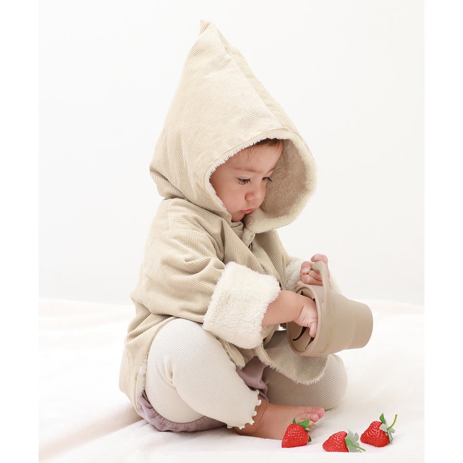 楽天 ベビー 子供服[品番：VR000009039 とんがりフードコート 着せ替え服・アウトフィット
