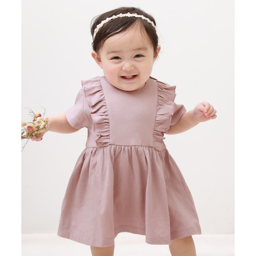 【ファッション通販】の商品をすべて ガールズ フリルロンパース 子供服[品番：VR000009400 トップス