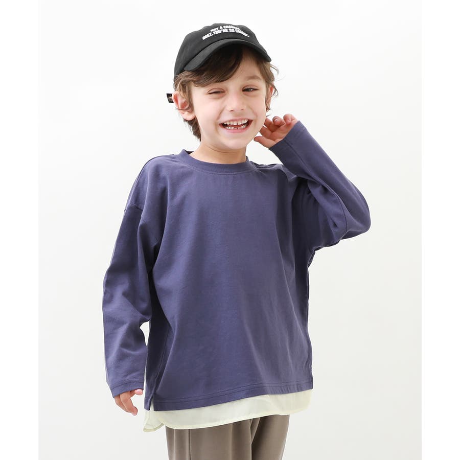 新到着 重ね着風レイヤード 長袖Tシャツ 子供服[品番：VR000009265 その他