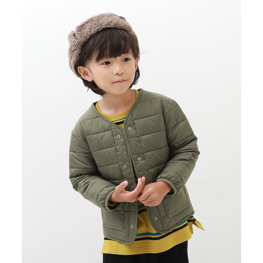 洗える ボタン開き中綿ジャケット 子供服[品番