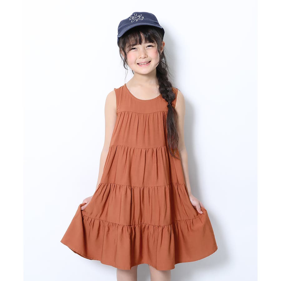 ティアードノースリーブワンピース 子供服 キッズ 品番 Vr Devirock デビロック のキッズ ファッション通販 Shoplist ショップリスト