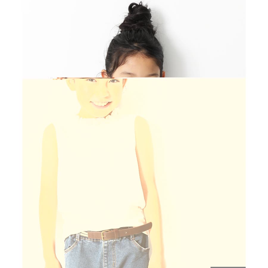 襟フリルタンクトップ 子供服 キッズ[品番：VR000008466]｜devirock