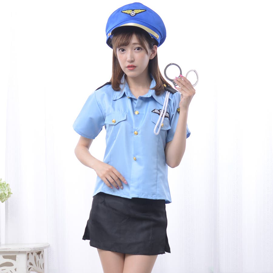 ポリス 全身セット 帽子 縄 ぽくっ ネクタイ