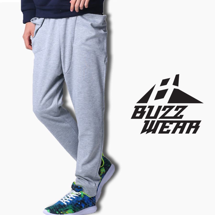 BUZZ WEAR サルエルパンツ メンズ 秋冬春用 黒/グレー M-XL[品番