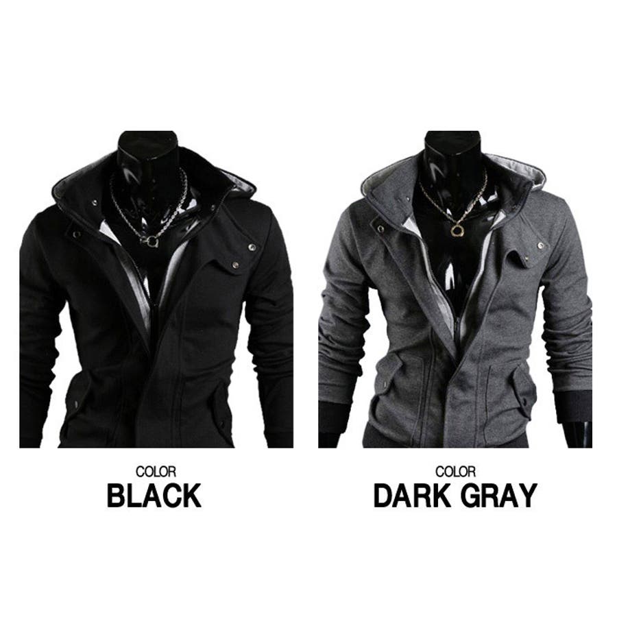 ライダースジャケット メンズ パーカー[品番：NM000009385