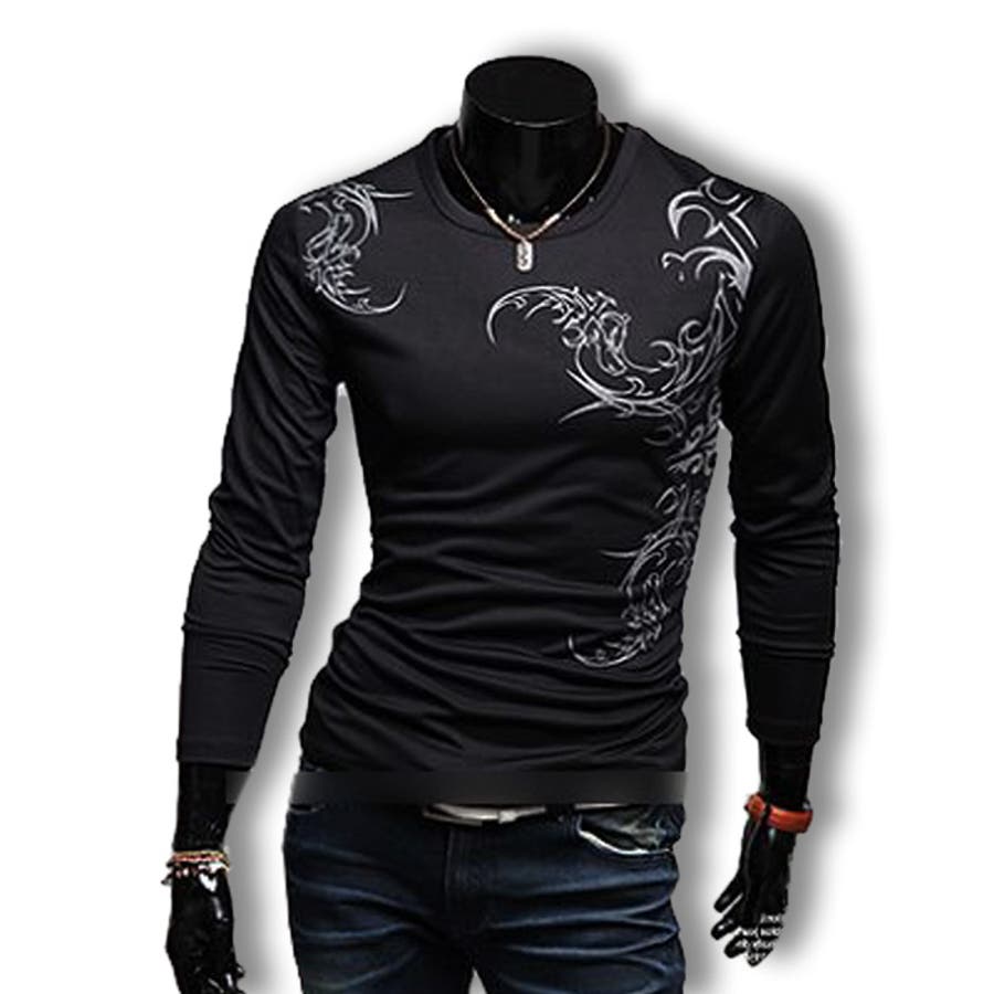 ロングtシャツd T-JUST-LS-D｜メンズ｜ロングスリーブTシャツ｜ブラック