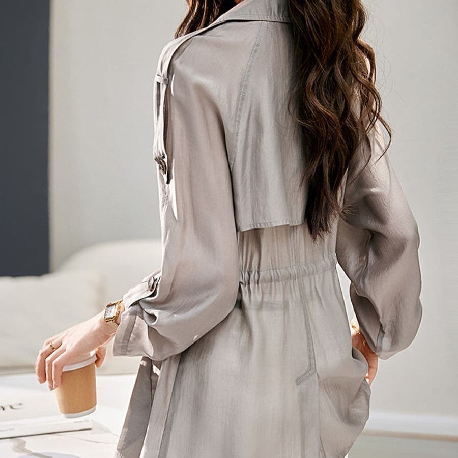 シアーを開拓。シースルートレンチスプリングアウター 春夏アウター