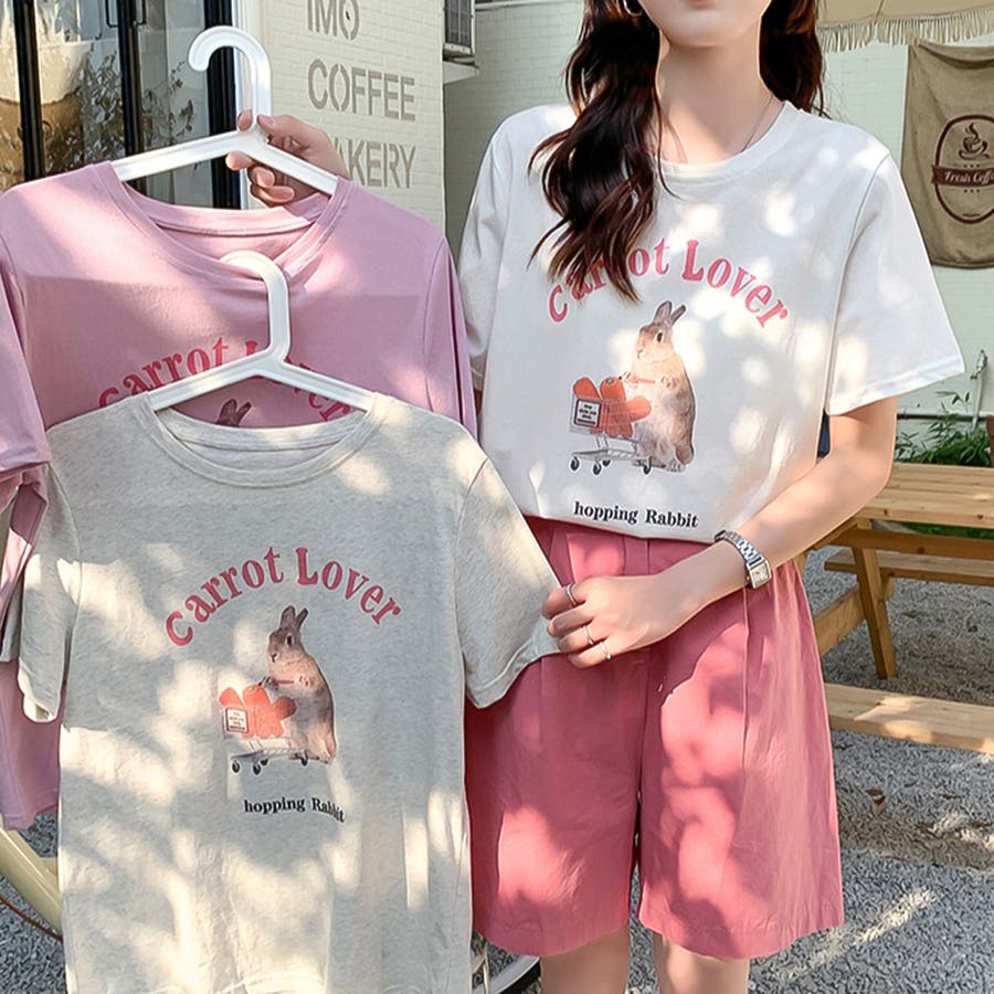 人気急上昇 韓国芸能人大人気✨WE11DONE2023新作うさぎTシャツ レディース
