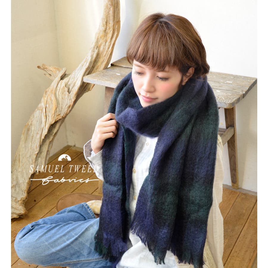 Tweed（サミュエルツイード）チェックストール[品番：EZ000001782]｜e-zakkamania  stores（イーザッカマニアストアーズ）のレディースファッション通販｜SHOPLIST（ショップリスト）