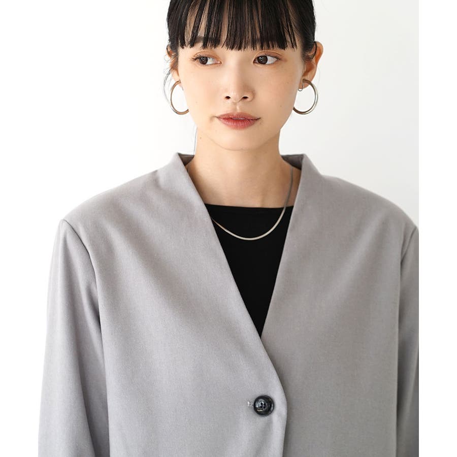 海外並行輸入正規品 ノーカラーショートジャケット[品番：EZ000013512]｜e ジャケット・アウター