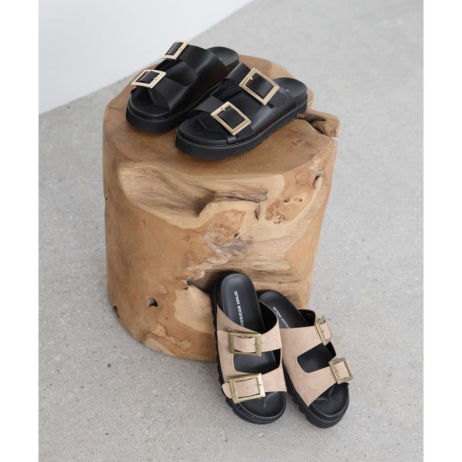 バックルフラットサンダル[品番：EHEW0047849]｜AMERICAN HOLIC