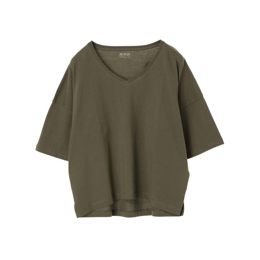 オーガニックコットンビッグVネックTシャツ[品番：EMEW0015886]｜earth