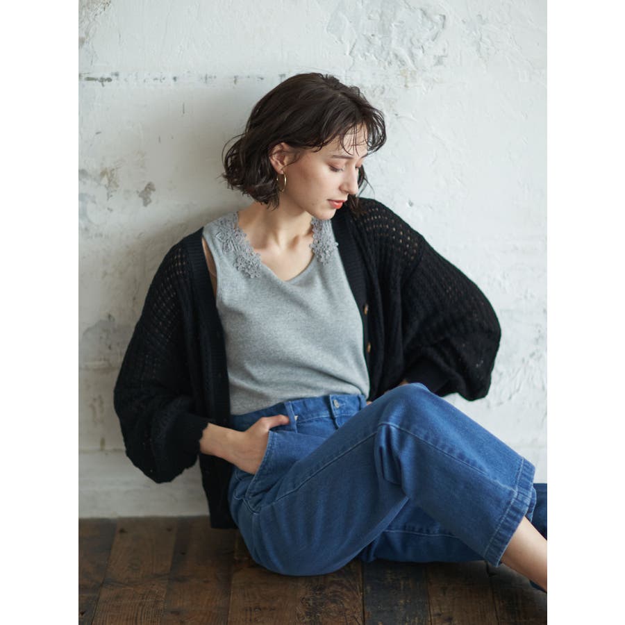 透かし編みニットカーディガン 品番 Emew Earth Music Ecology アース ミュージックアンドエコロジー のレディースファッション通販 Shoplist ショップリスト