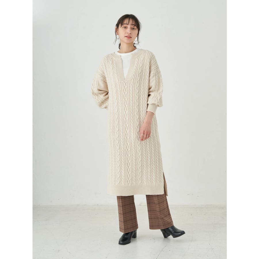 ヘンリーネックケーブルニットワンピース 品番 Emew Earth Music Ecology アース ミュージックアンドエコロジー のレディースファッション通販 Shoplist ショップリスト