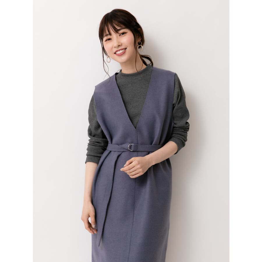 Set2点 Vネックワンピ テレコインナー 品番 Grpw Green Parks グリーンパークス のレディースファッション通販 Shoplist ショップリスト