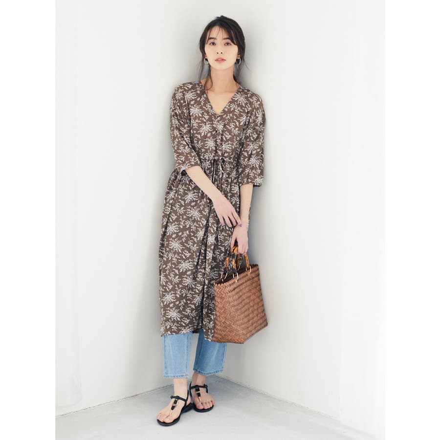 花柄単色カットワンピース 品番 Grpw Green Parks グリーンパークス のレディースファッション通販 Shoplist ショップリスト