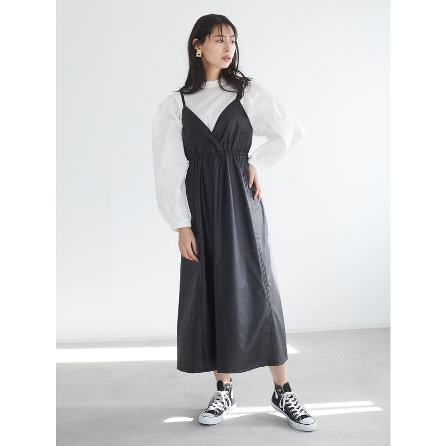 Elencare Dueフェイクレザーキャミワンピース 品番 Grpw Green Parks グリーンパークス のレディースファッション通販 Shoplist ショップリスト