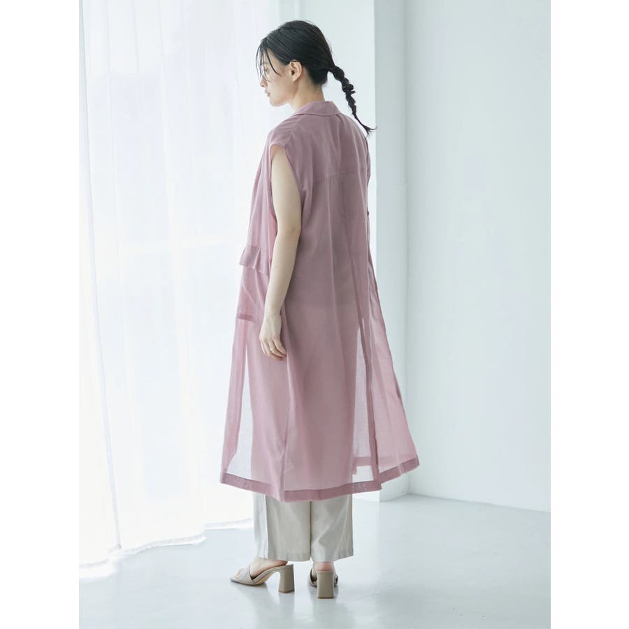 ニュアンスシアーロングジレ[品番：EHEW0034448]｜AMERICAN  HOLIC（アメリカンホリック）のレディースファッション通販｜SHOPLIST（ショップリスト）
