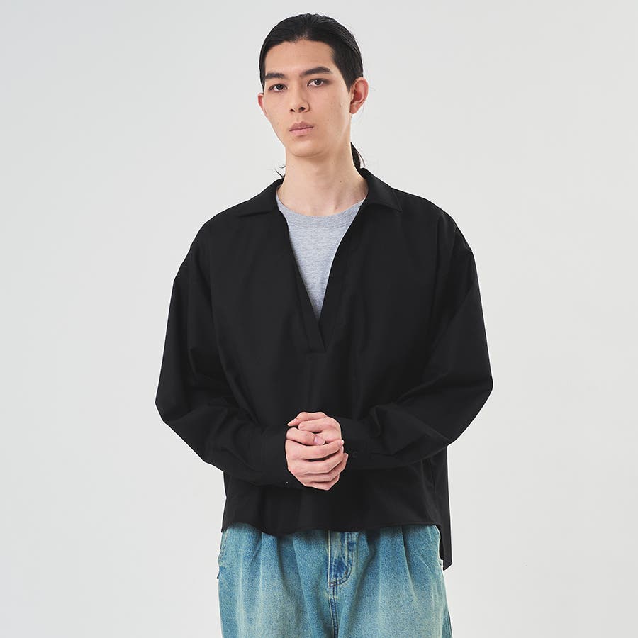 オーバーサイズスキッパーシャツ[品番：KTRW0026099]｜kutir