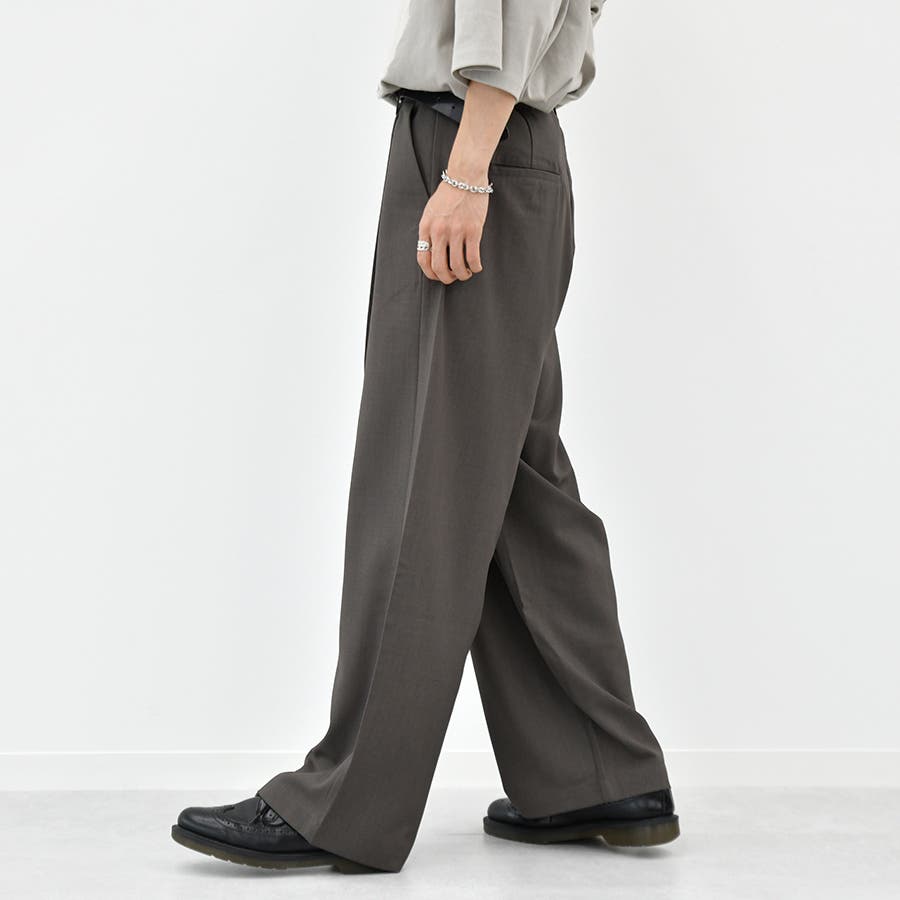 kutir】1タックワイドストレートパンツ[品番:KTRW0018937 kutir】1タックワイドストレートパンツ[品番:KTRW0018937
