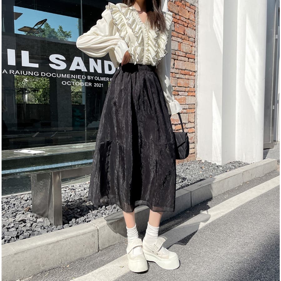 GLOWNY ティアードスカート Jennie着用 韓国 ☆大人気☆GLOWNY☆RODEO TIERED RUFFLE SKIRT☆JENNIE着用