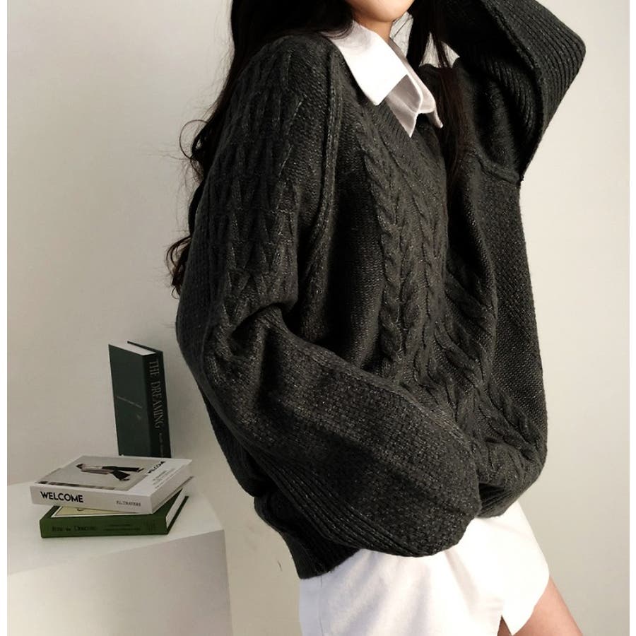 ニットジャケット アウター ゆったり モノトーン 韓国 g4986 花柄ニットジャケット アウターモノトーン ゆったり韓国 g4985