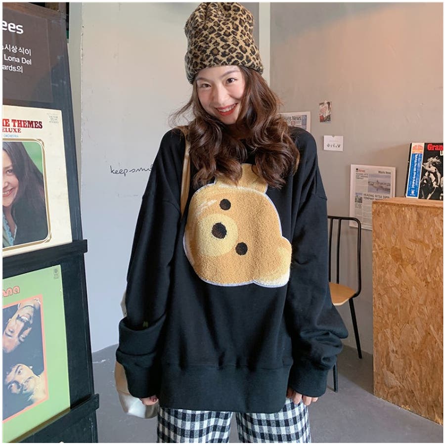 もふもふクマさんトレーナー【韓国ファッション】[品番：ZJ000010478