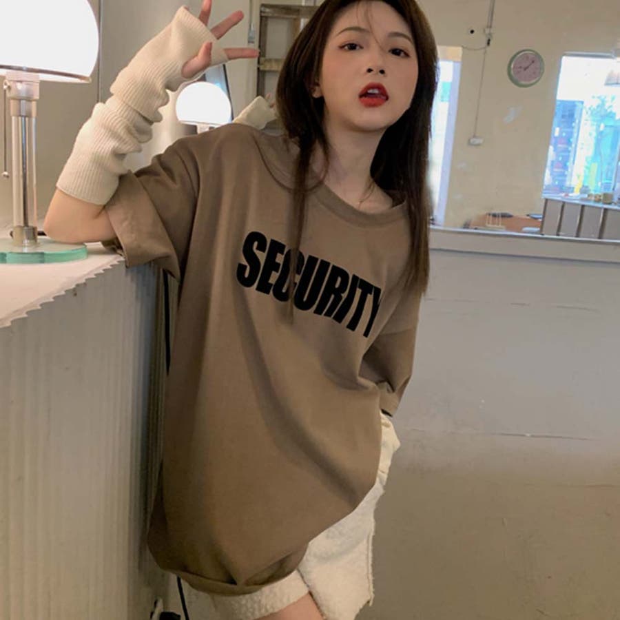 SECURITYロゴプリントビックTシャツ【韓国ファッション】[品番