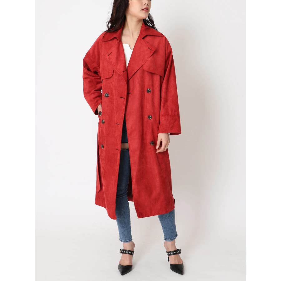 EGOIST ワイドスリーブフェイクスエードトレンチコート定価14278円 EGOIST（エゴイスト）の「ワイドスリーブフェイクスエード